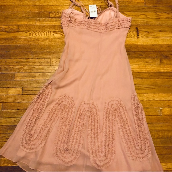 BCBG MaxAzria GORGEOUS silk ruffle dress. NWT - Picture 3 of 7
